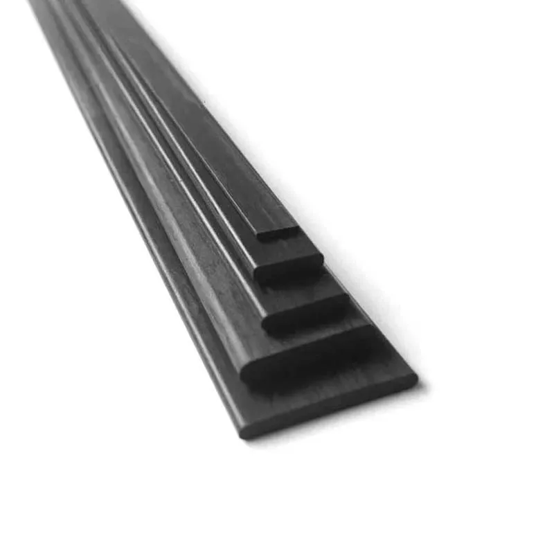 1/5 قطعة عالية الجودة ورقة ألياف الكربون شريط مسطح طول 495 مللي متر عالية القوة ألياف الكربون قطاع الكربون شقة سميكة 0.3-6 مللي متر