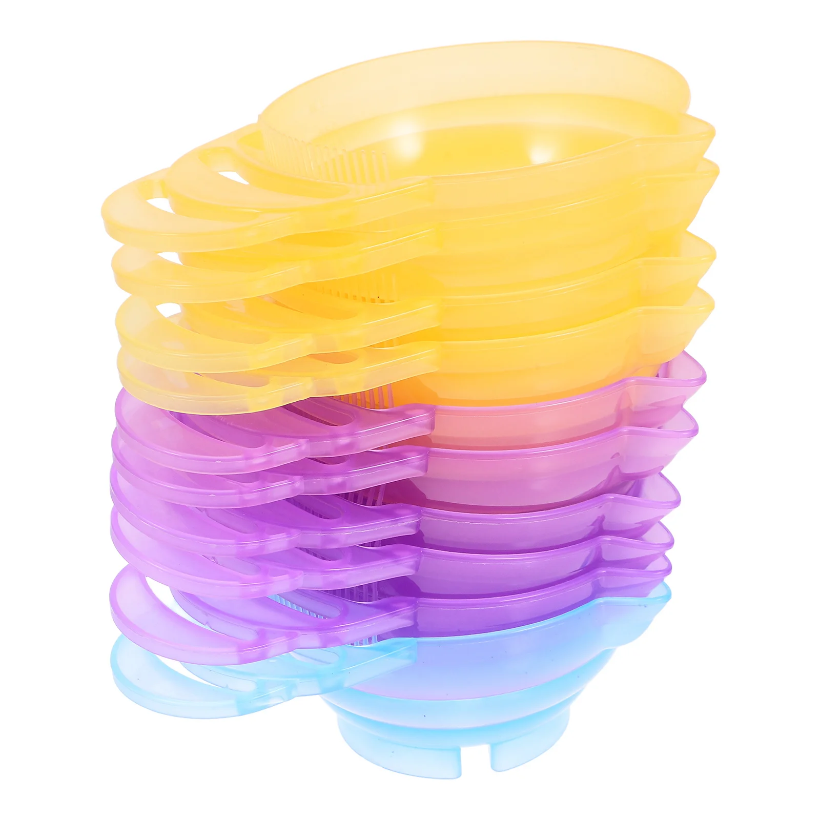 10 قطع من وعاء ألوان الشعر غير القابل للكسر، تصميم قابل للتكديس لصالونات التجميل ووعاء صبغ الشعر المريح بنفسك