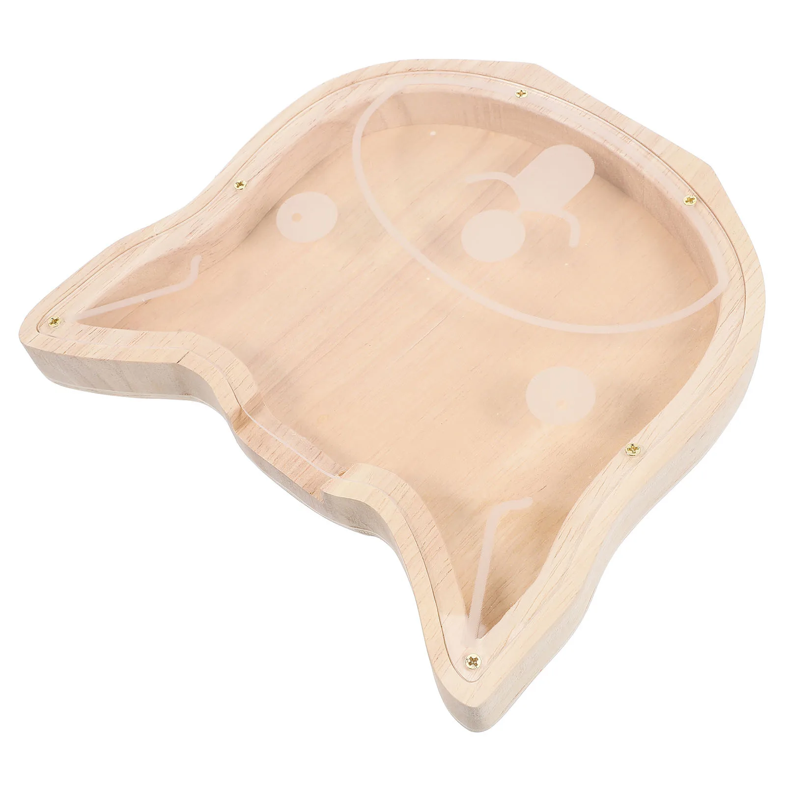 لطيف خشبي الحيوان شكل عملة البنك سعة كبيرة الزخرفية صندوق توفير المال للأطفال ديكور المنزل أصبع البنك المال وعاء