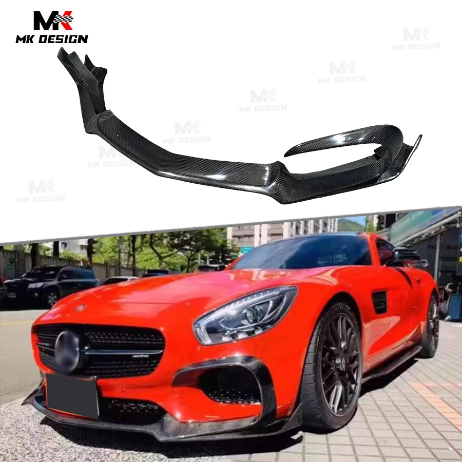 

Carbon Fiber R Style Front Bumper Lip Chin Spoiler for Mercedes Benz AMG GT GTS Coupe 2 Doors 2015-2018 Front Lip Splitters