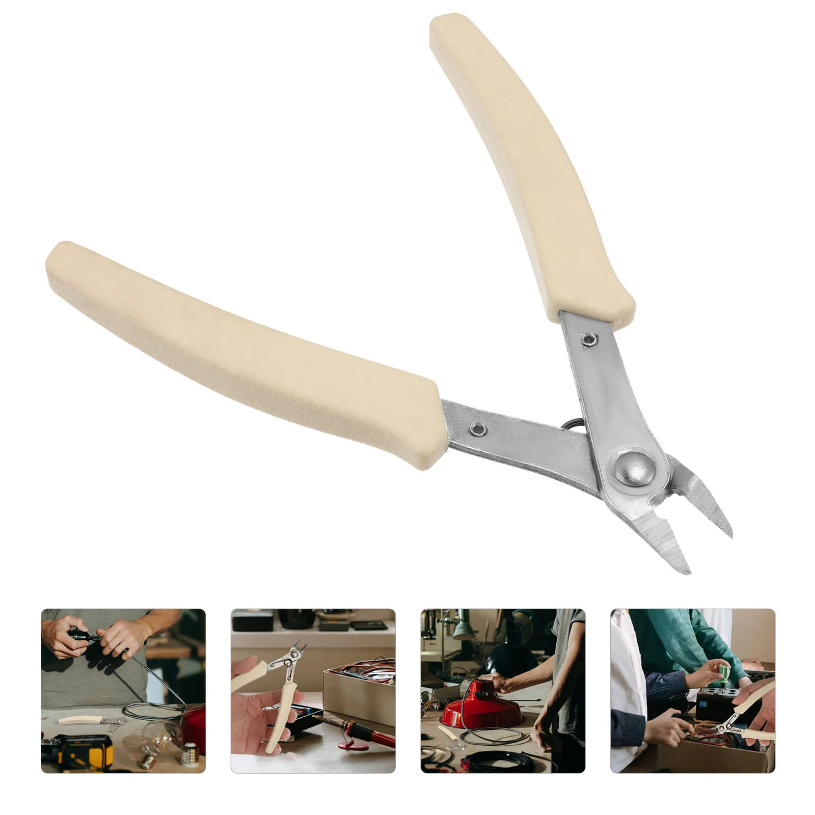 

1Pcs Stainless Steel Sharp-Nose Plier Multi-Function Wire Stripper Electrician Repair Hand Tool Compact Cutter Tool for Cable