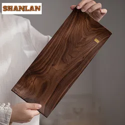Japanese Tea Tray Rectangular Tea Tray Retro Minimalist Walnut Color Tray Household Coffee Cup Exquisite Trays Home Decortion