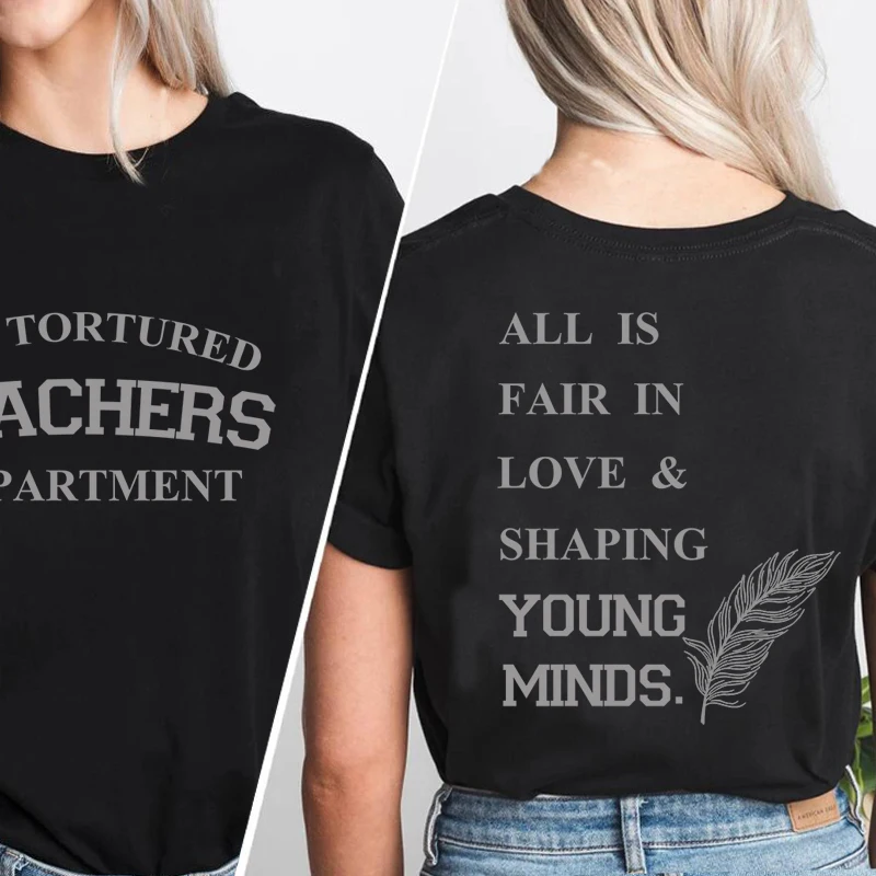 The Tortured Teachers Department T Shirt Women Fashion TTPD Teacher T-Shirt Summer Cotton Short Sleeve Woman Clothing Streetwear