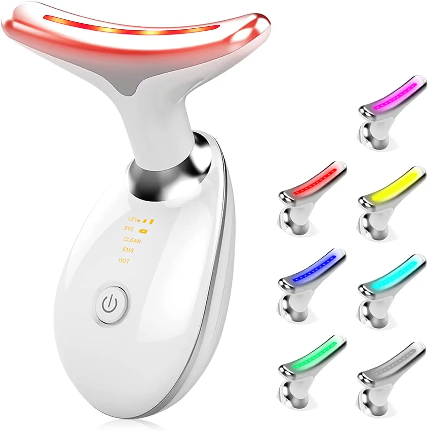 Ohio eur de cou portable à usage domestique, équipement de beauté, thérapie photonique LED, lifting du visage, 7 couleurs