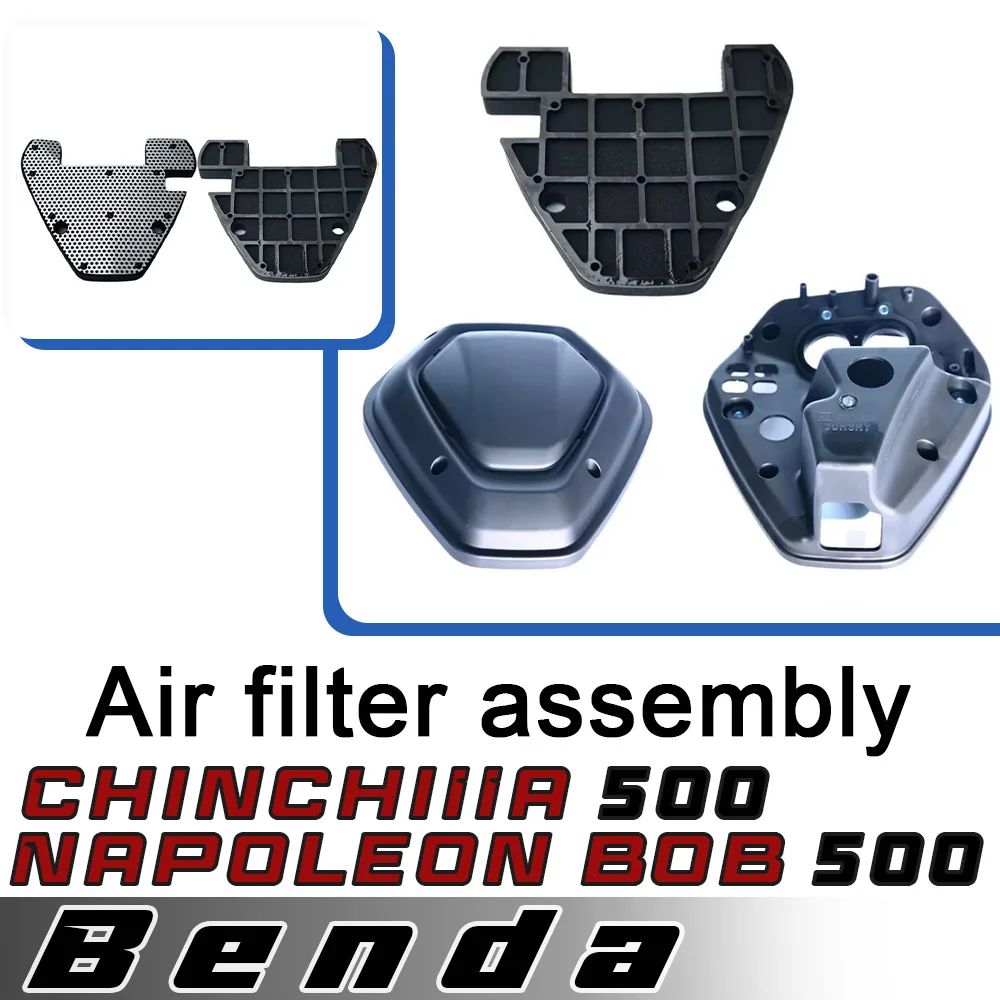 

For BENDA Napoleonbob 500 ChinchiIIa 500 Air filter Air filter lower cover Upper cover Decorative plate Air filter assembly