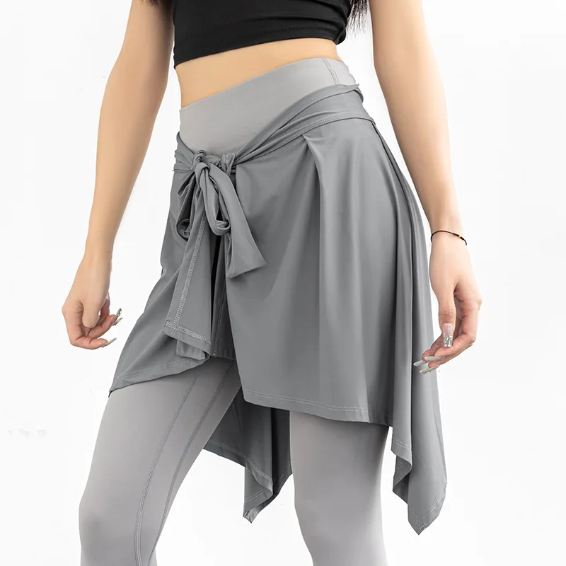 Rae Fitness Sports Skirt Yoga Strappy Buttock Covering Anti-Shine One Piece Skirt