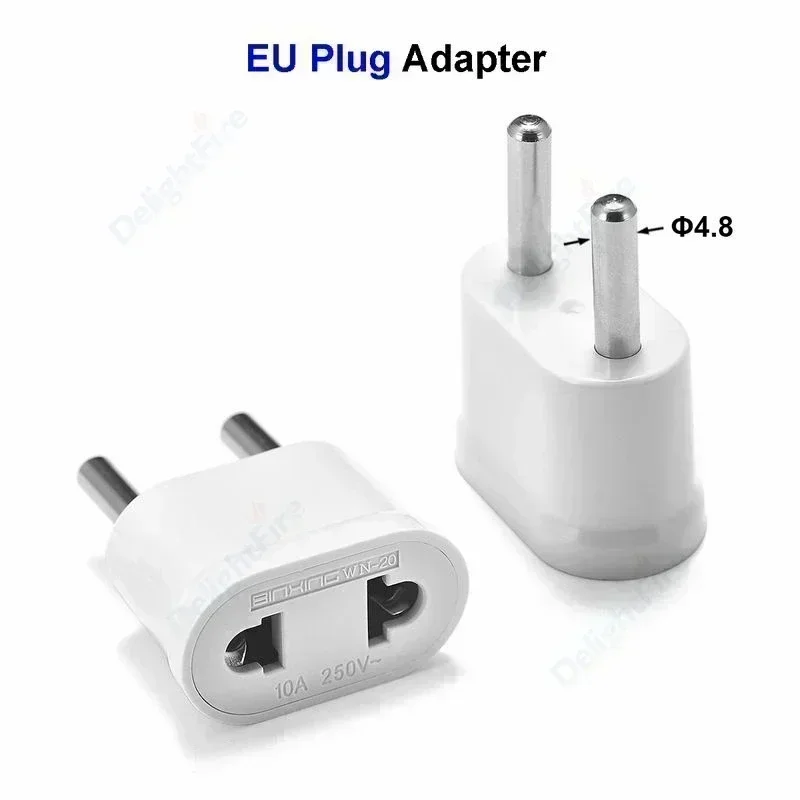 1pcs EU Plug Adapter US To EU Travel Adapter American To European Electrical Plug Converter Euro Power Socket AC Outlet