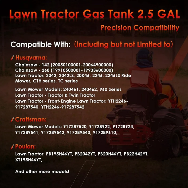 

Fuel Gas Tank Assembly for Husqvarna, Craftsman, Poulan More PartJAS