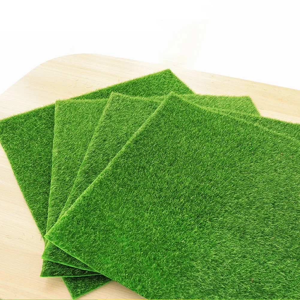 Tapis de pelouse en mousse de simulation de prairie artificielle, polymère vert, fausse enge, fournitures de décoration de fête bricolage, plastique