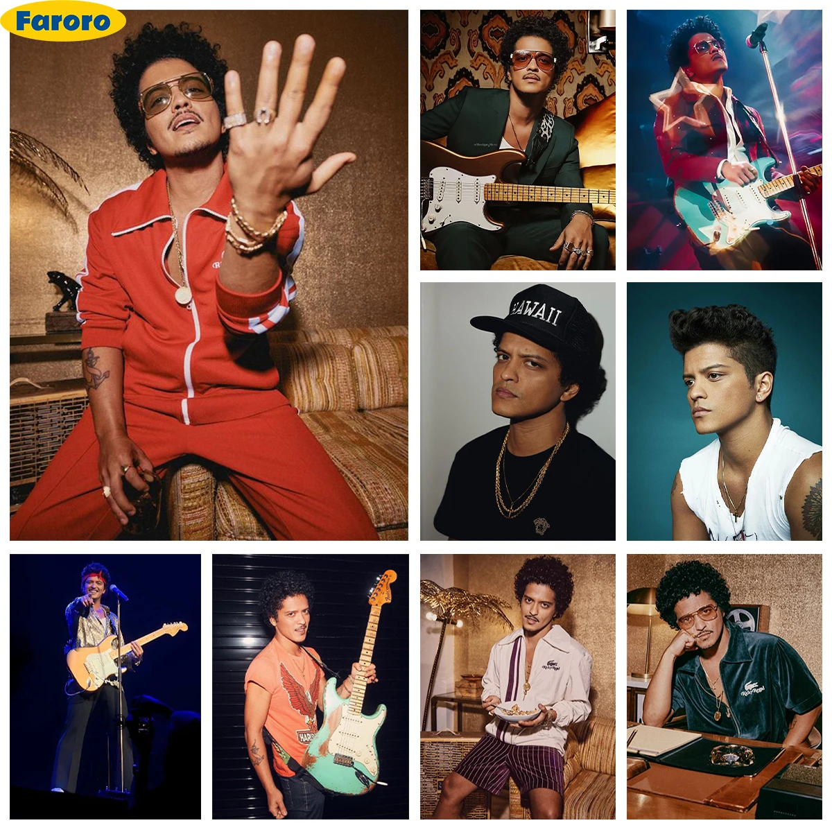 B-Bruno Mars 5D Diamond Painting Kit Pop Singer Poster Diy Diamond Embroidery Cross Stitch Handmade Mural Gift Home Wall Decor