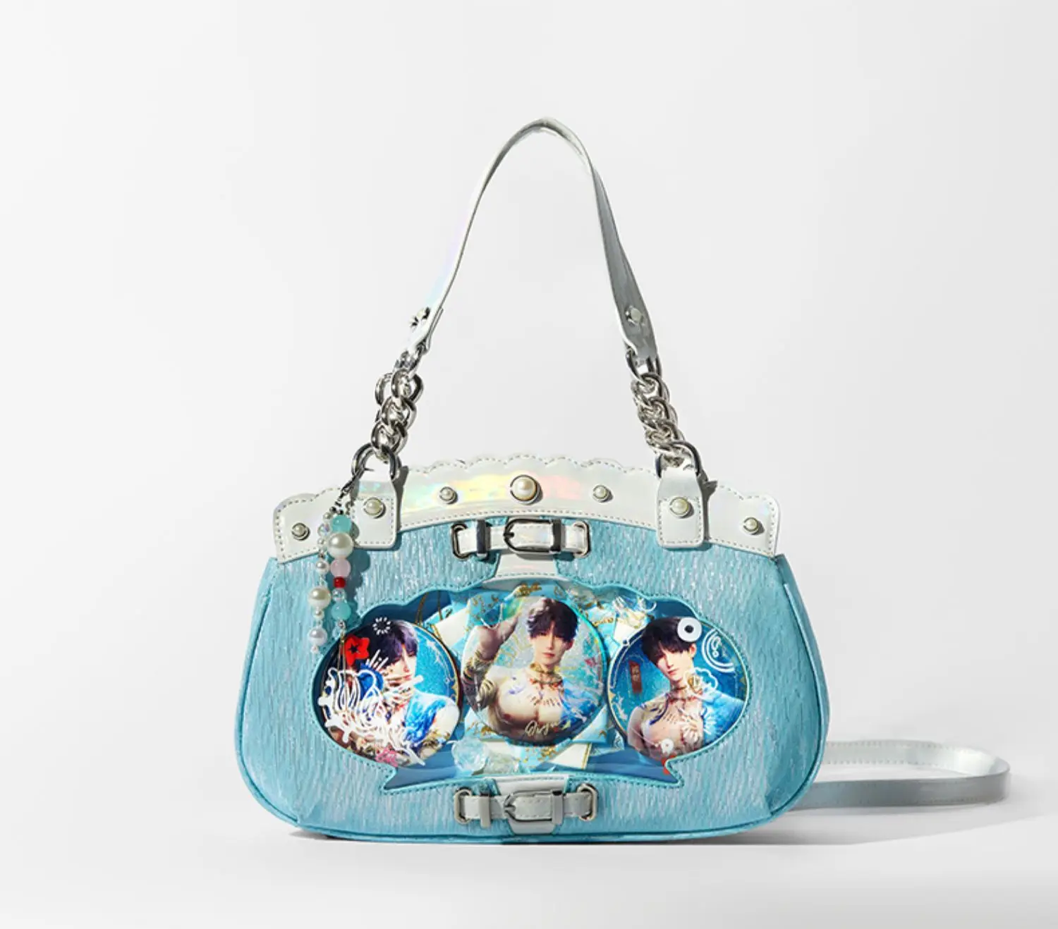 New Love and Deepspace Shoulder Bag Cartoon Rafayel Itabag Translucent Badge Display Large Storage Holiday Gifts Commuting