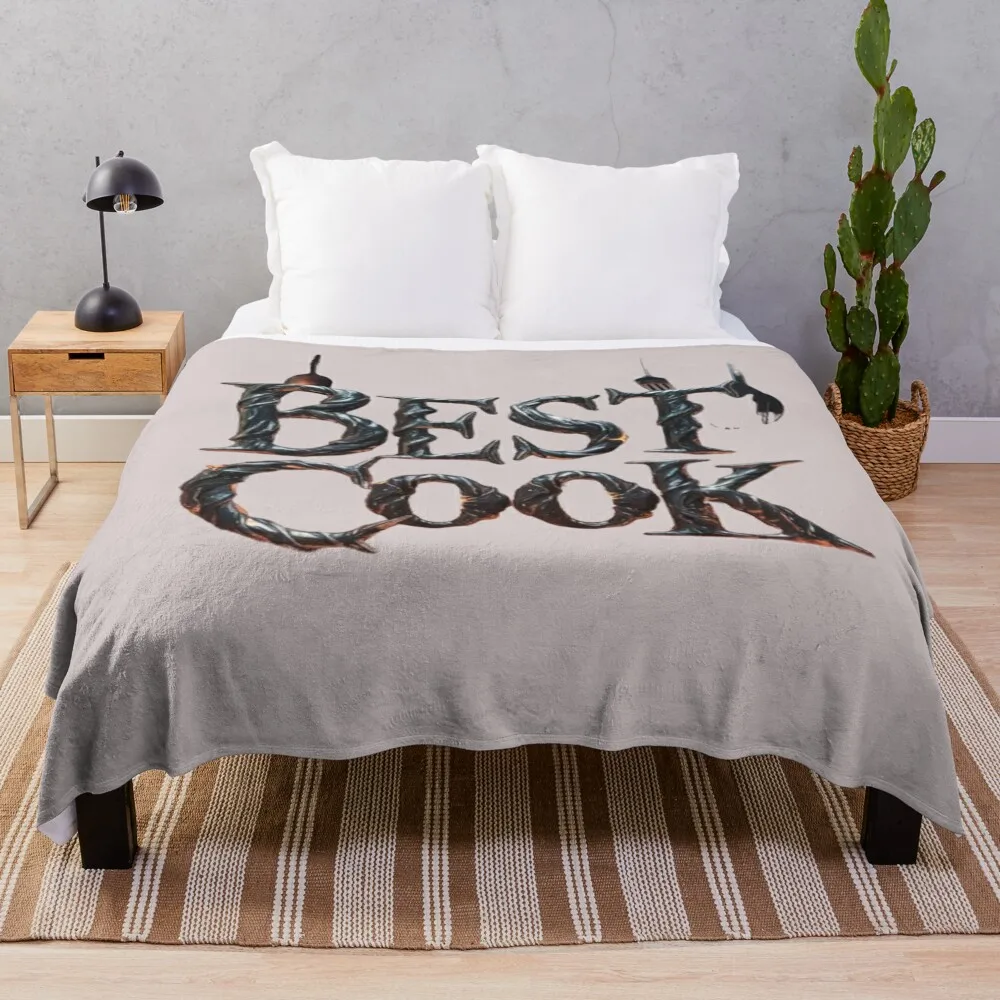 Best cook Gothic inscription  Throw Blanket anime Retros Blankets