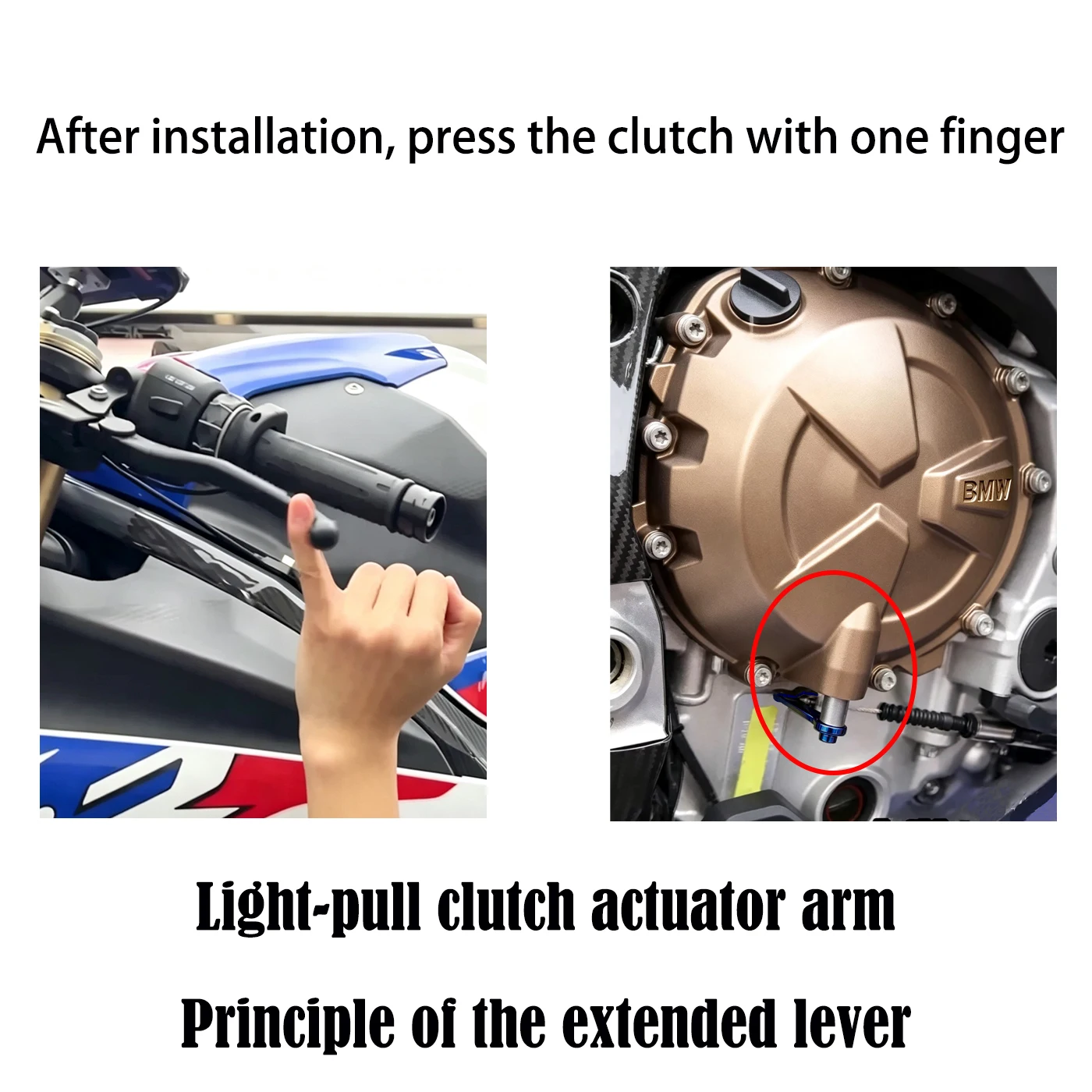 Easier Pull Clutch Rocker Arm Bracket Labor‑Saving Clutch Lever Support For BMW S1000R M1000R 2021-2026 Motorcycle Accessories