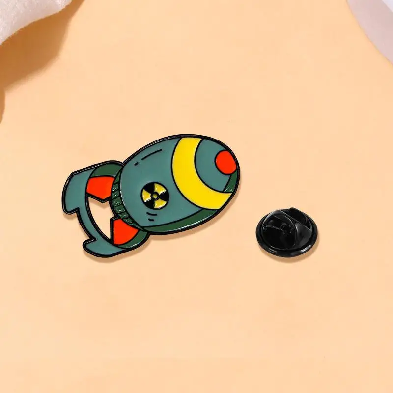 Cute Cartoon Bomb Enamel Brooch Creative World Peace Gift Lapel Pin Badge Backpack Clothing Hat Accessories