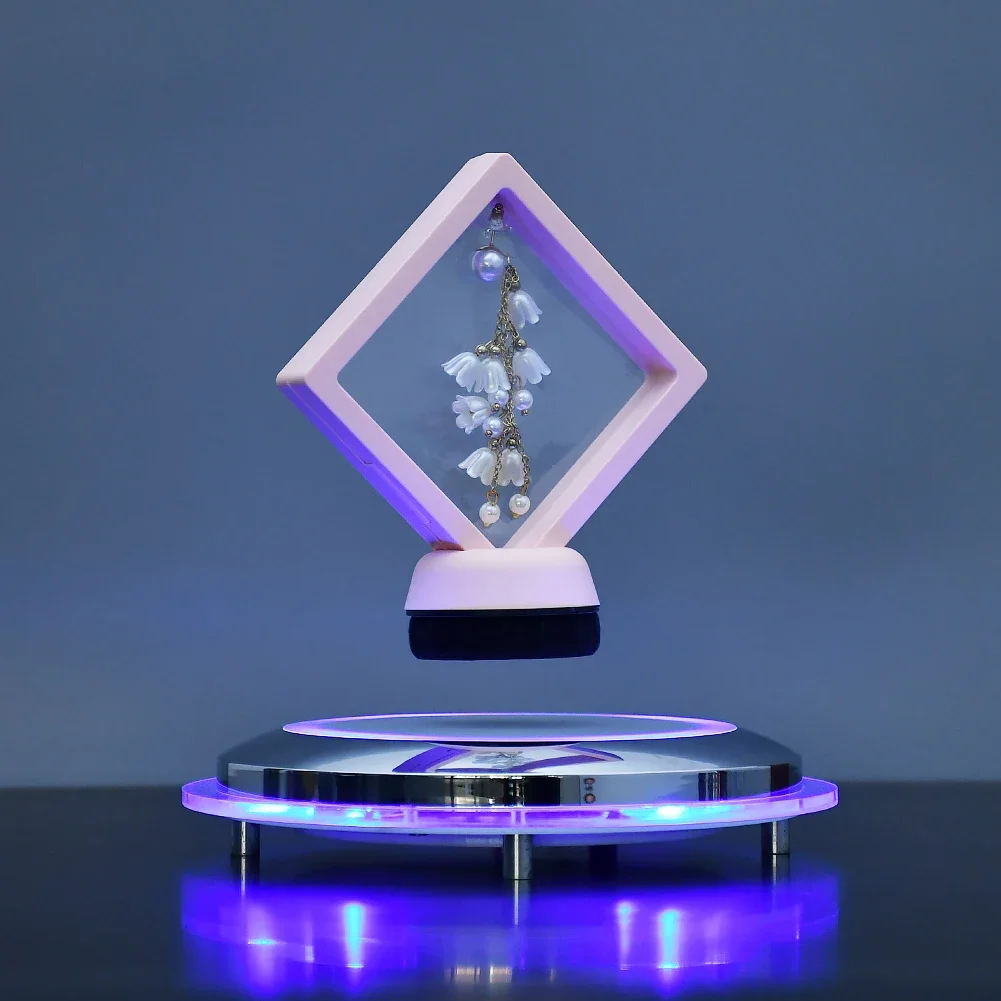 

New Product Ideas Magnetic Floating Jewelry Display Levitating Glasses Display For Cola Advertise Floating Display Stand