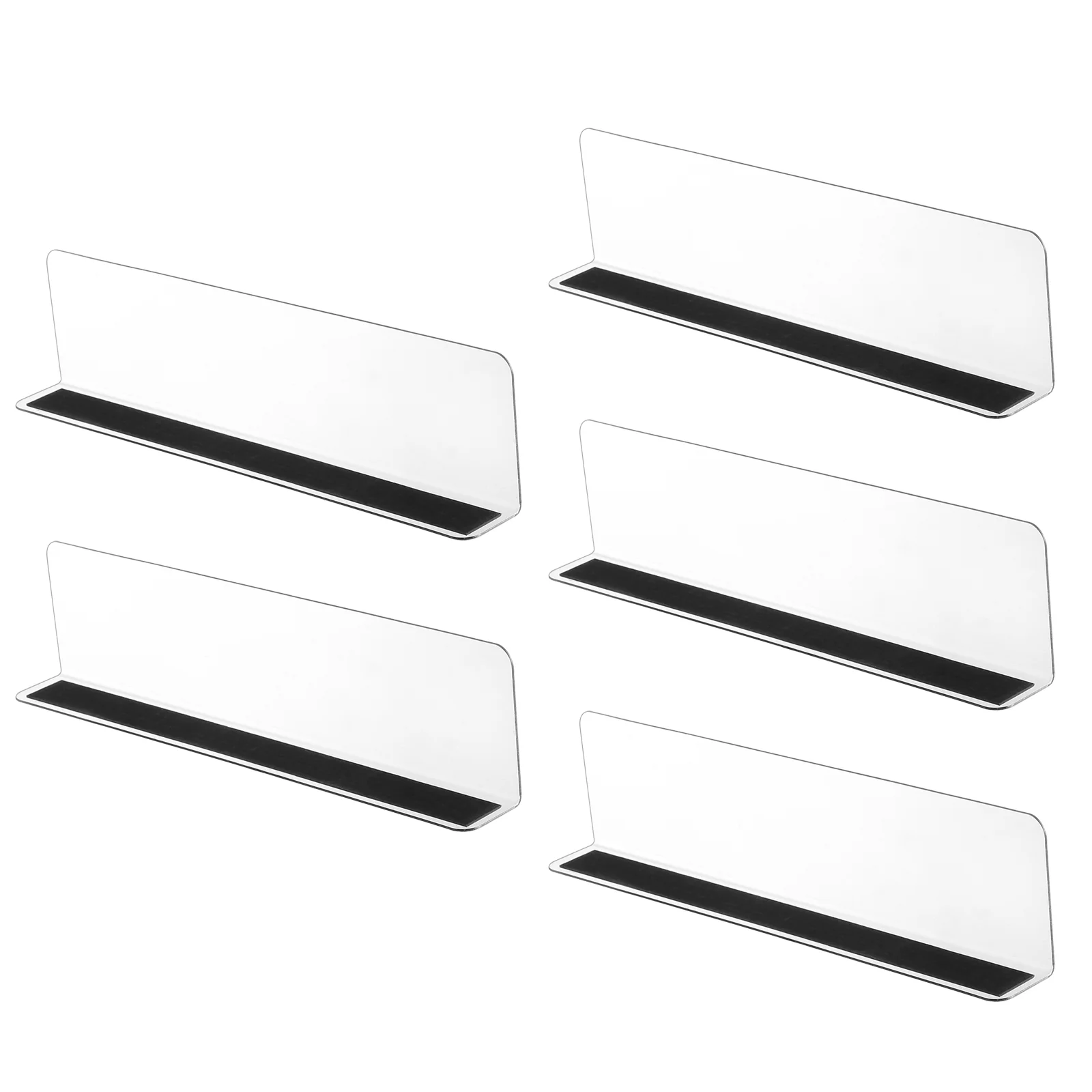 5 Pcs Blocker Commodity Divider Magnetic Shelf Classification Plastic Plate Baffle Tuckers Pvc