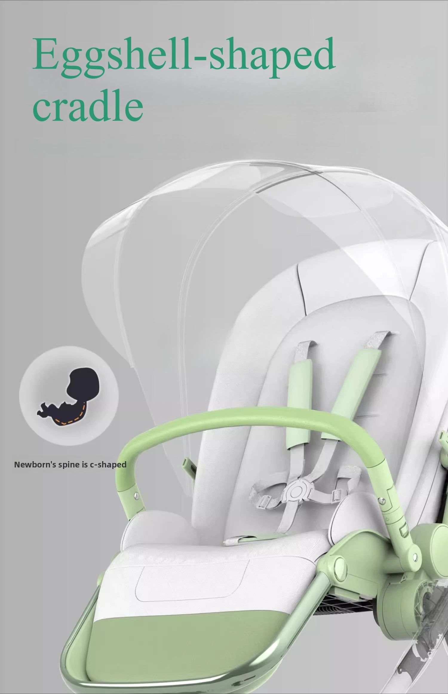 عربات الأطفال المزدوجة الجلوس والاستلقاء خفيفة الوزن قابلة للطي في اتجاهين وموسعة ومقسمة لأجننين التنين والعنقاء عربة أطفال متعددة