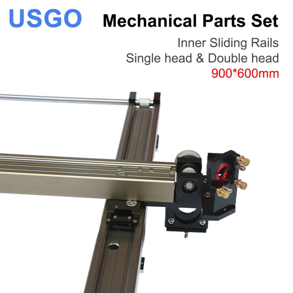 USGO Mechanical Inner Sliding Rails Kits Spare Parts DIY 900*600mm for 9060 CO2 Laser Engraving Cutting Machine