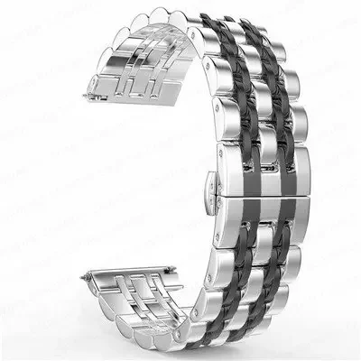 22 mm 20 mm Band für Samsung Galaxy Watch 6 4 5 45 mm Gear S3 46 mm 42 mm Active2 40 44 mm Edelstahlarmband für Amazift BIP 2 GTR