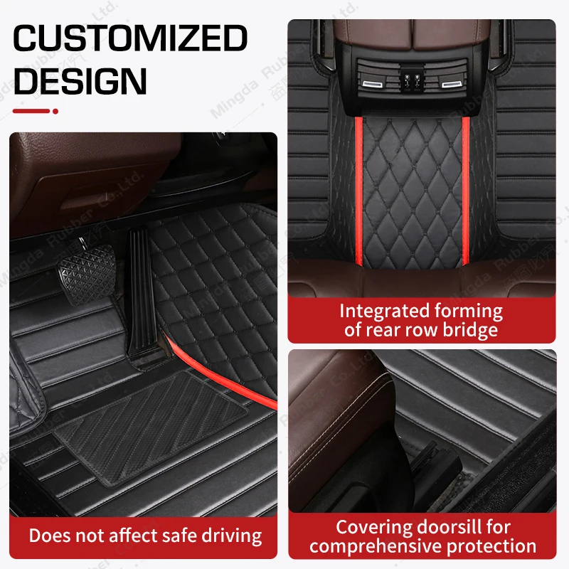 Car floor mats for Toyota Sienna（EIGHT SEATS）2011 2012 2013 2014 2015 2016 Custom auto foot Pads automobile carpet cover