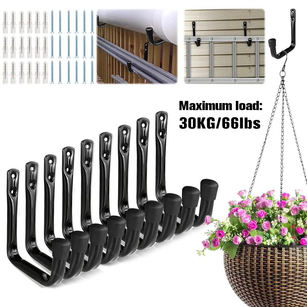 

9 Pack Storage Hook Heavy Duty Wall Mount Hook Hanging Wall Mount Hanger for Power Garden Tool Hanging