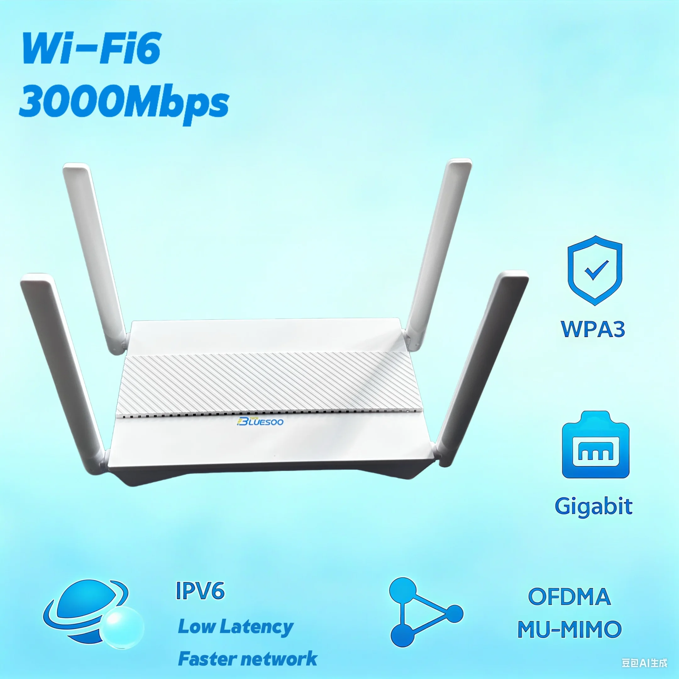 

AX3000 WiFi6 Mesh System Беспроводной маршрутизатор - Wi-Fi 6-мешковый маршрутизатор WR3000H Широкий диапазон сигнала Расширитель диапазона Wi-Fi для улучшенного дома