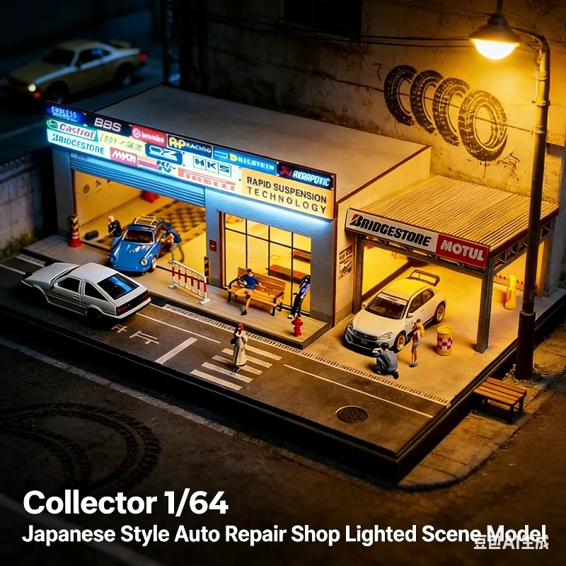 modellino-in-scala-1-64-di-officina-auto-in-stile-giapponese-collezione-di-scene-architettoniche-in-miniatura-decorazione-da-scrivania