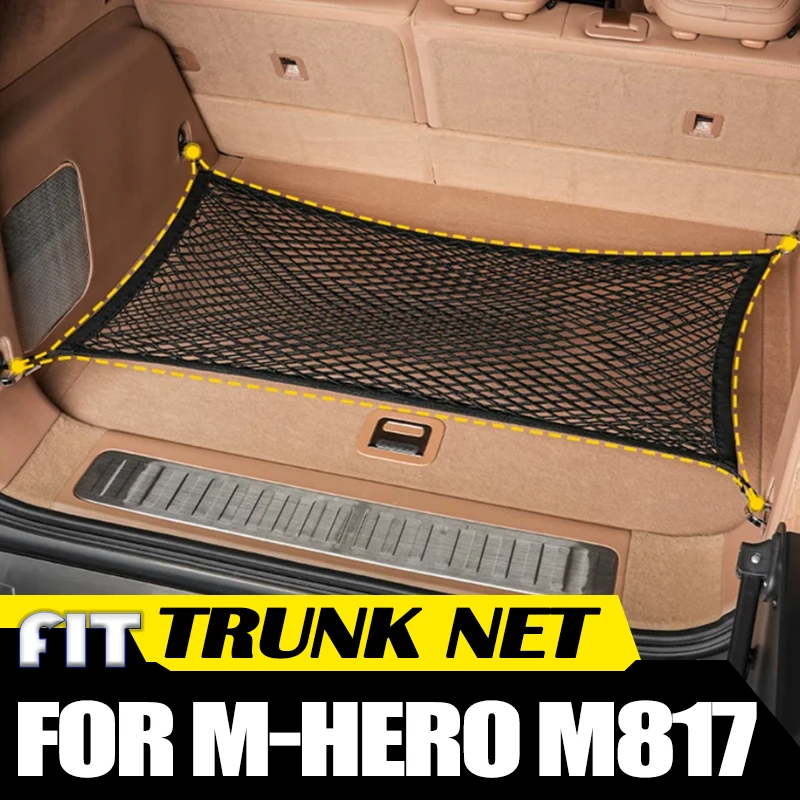Car Trunk Mesh Bag Fit for Dongfeng M-Hero M817 2025 2026 Modified Car Luggage Storage Fixed Mesh Trunk Storage Hanging Mesh