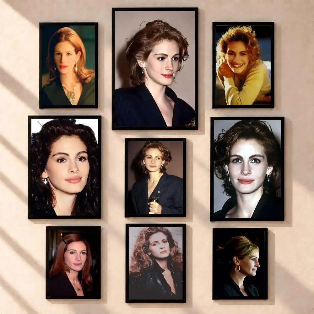 actress Julia Fiona Roberts Poster HD Poster Peel Stick Waterproof Wall Art Print Bedroom Living Room Modern Decor Gift