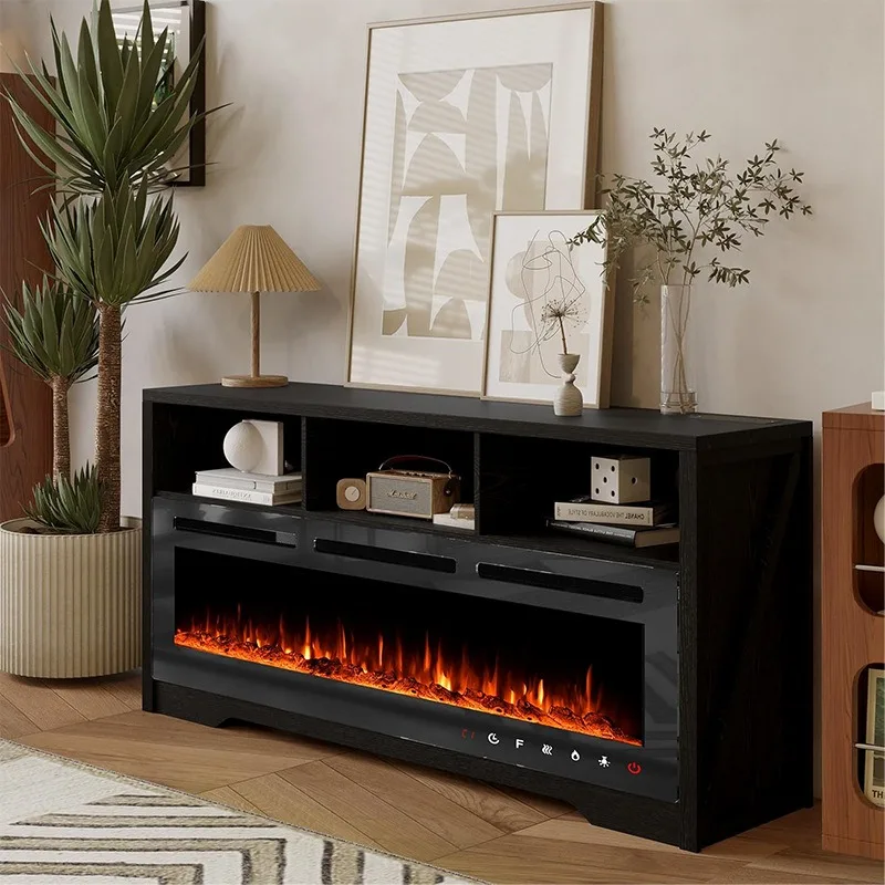 TV cabinet coffee table floor , high cabinet TV cabinet, living room storage  fireplace cabinet light luxury