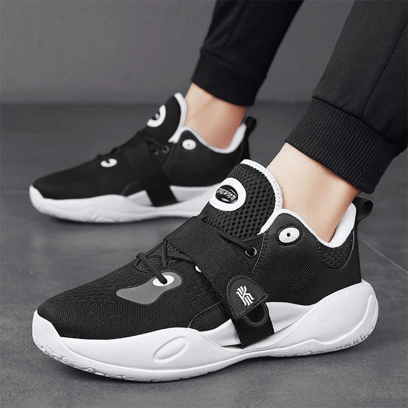 New high quality shock-absorbing youth basketball shoes men\'s field light breathable combat low-top sports shoes