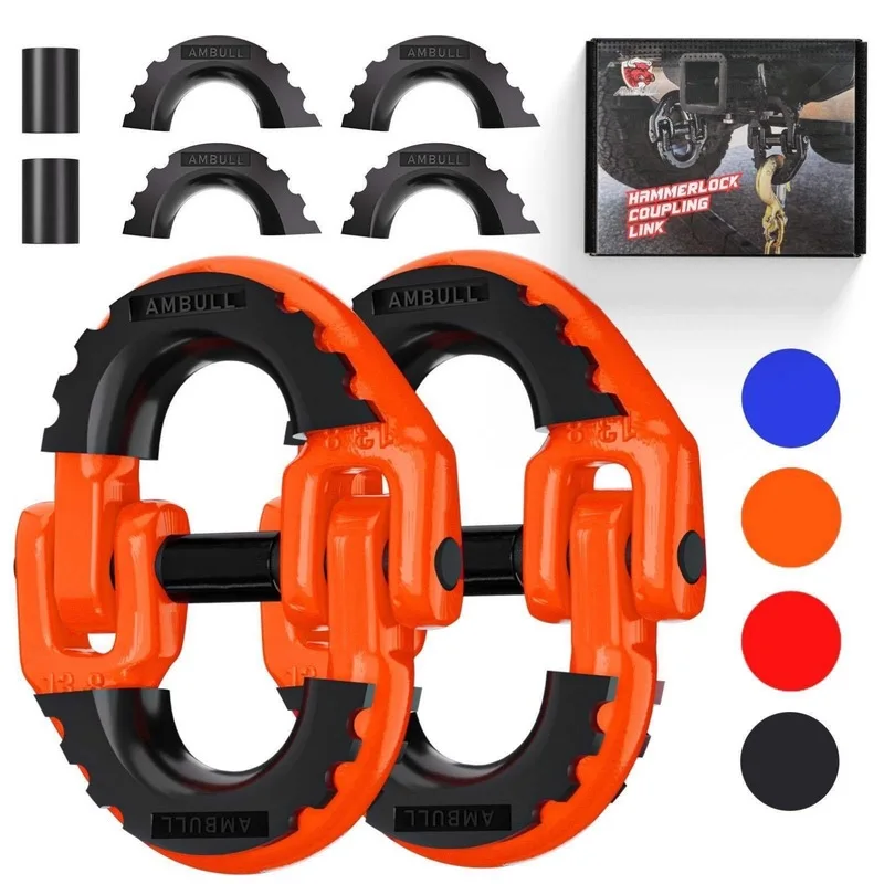 G80 Alloy Steel Bow Shackle, Heavy Duty Butterfly Double Ring Shackle for Lifting, Recovery and Safety Connections