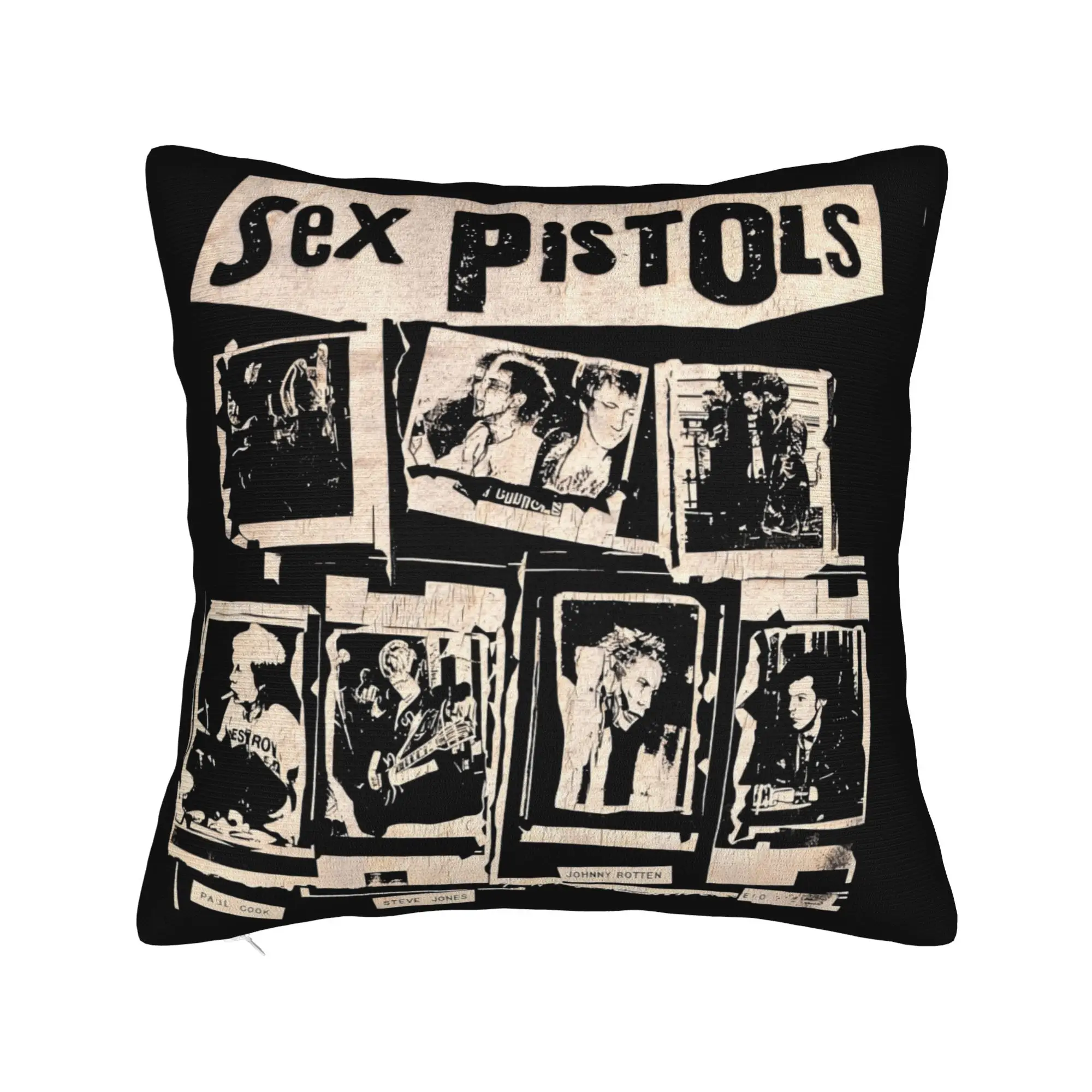 Sex Pistols Pillow Cover  Novelty Pillow Case For Sofa Car Home Decor Print Pillowcases Gift