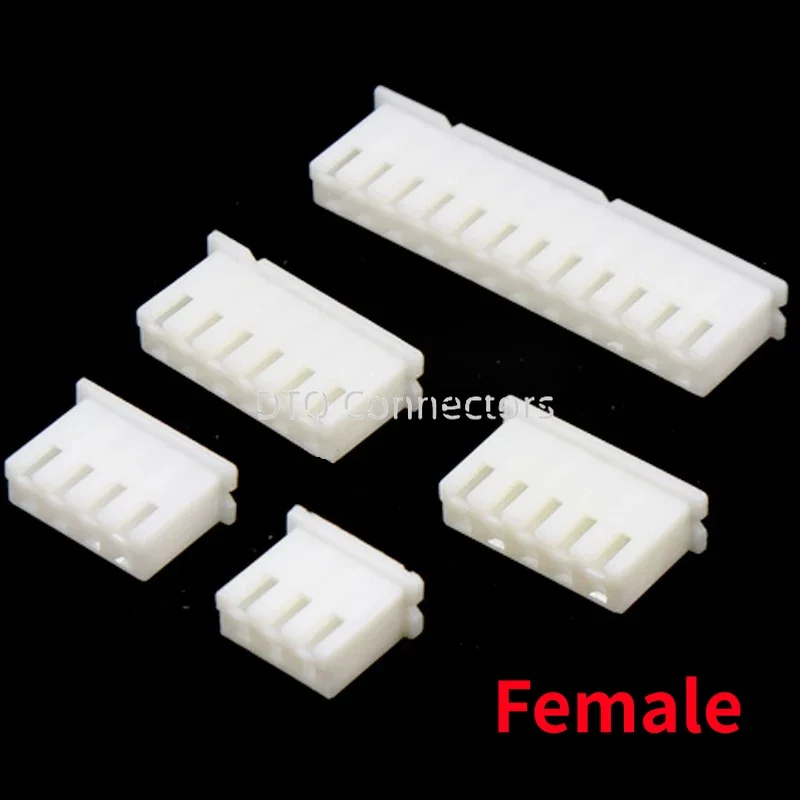 50Pcs JST XH2.54 2/3/4/5 Pin Terminals Plastic Shell Male Plug + Female Socket Wire Connector XH 2.54 2P 3P 4P 5P 6P 8P 10P-16P
