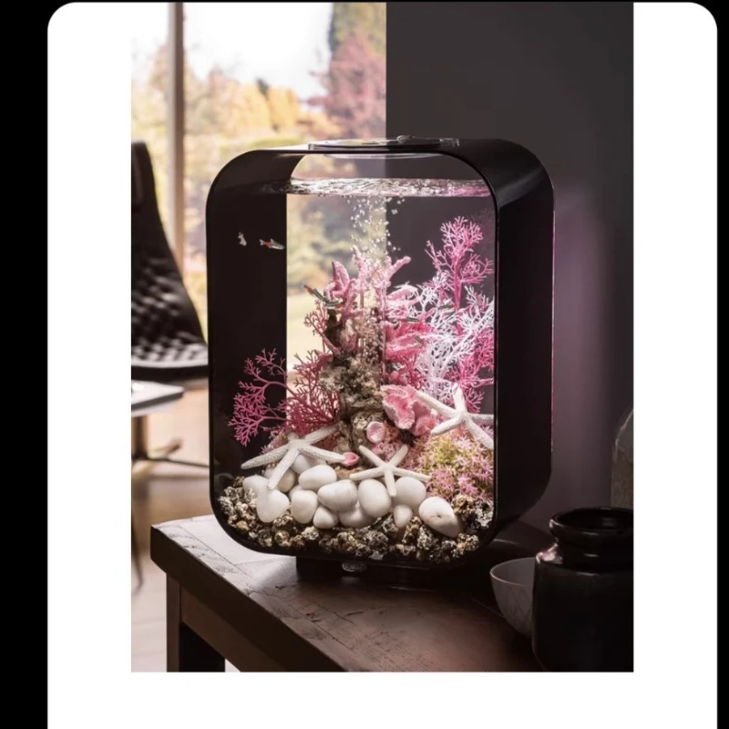 

Living room home desktop light luxury aquarium small water-free ecology