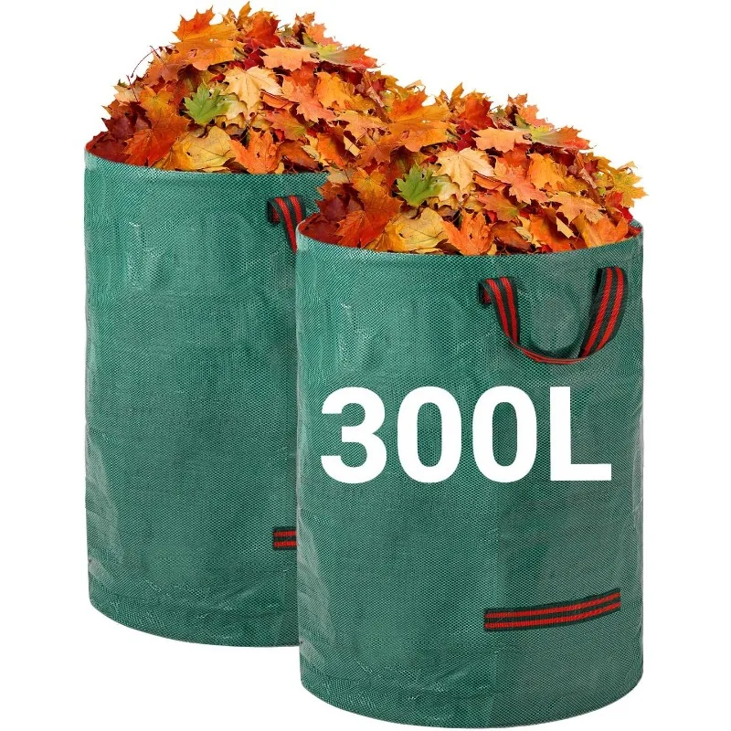 2Pack Garden Waste Bag Large Capacity Garden Bag Reusable Waterproof Leaf Sack Storage Collection Container for Leaf Storage Bag