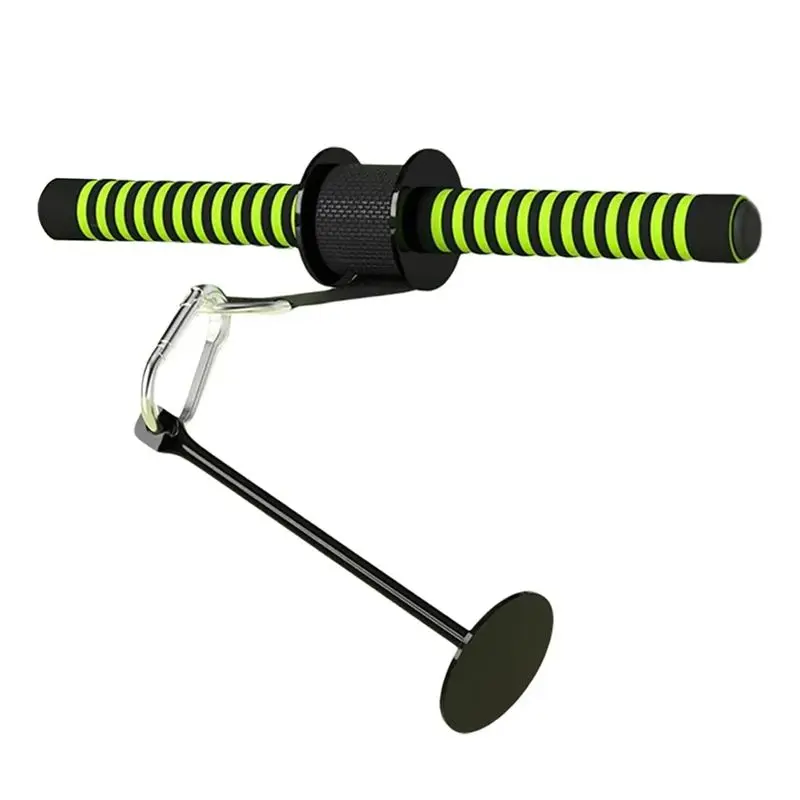 【Supernew】1 PCS Forearm Strength Trainer Wrist Training Workout Roller As Shown Nylon+Metal Waist Roller Equipment Gym Fitne