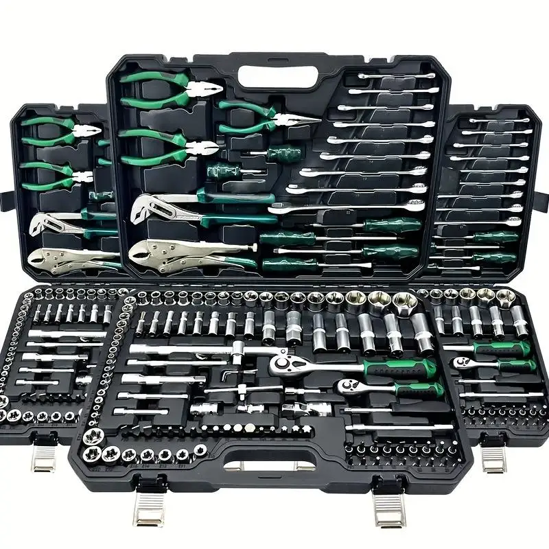 131pcs Heavy Duty Repairing Toolbox Set Carbon Steel Hand with Wrench Level Tape Measure OEM for Home & Workshop Use