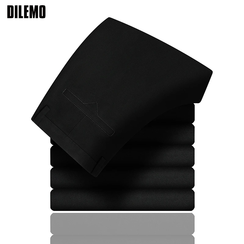 เกรด 98%ผ้าฝ้ายแบรนด์ใหม่สตรีทแวร์ลำลองแฟชั่น SLIM FIT กางเกงยาวตรงกางเกงดินสอเสื้อผ้าผู้ชาย