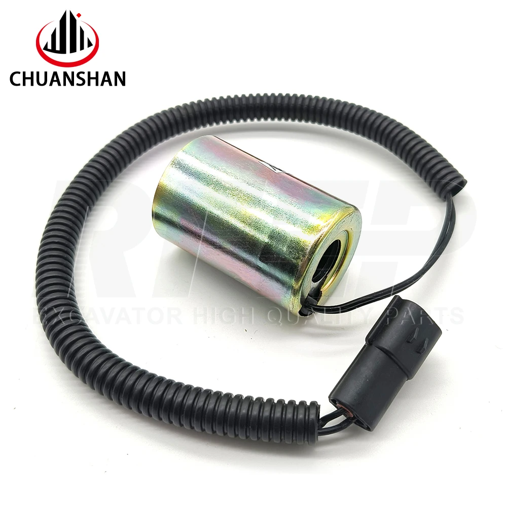 Suitable For  DH60-5 And 60-7 Excavators, Rotary Solenoid Valve Pilot Safety Lock Coil 12V 24V view 6