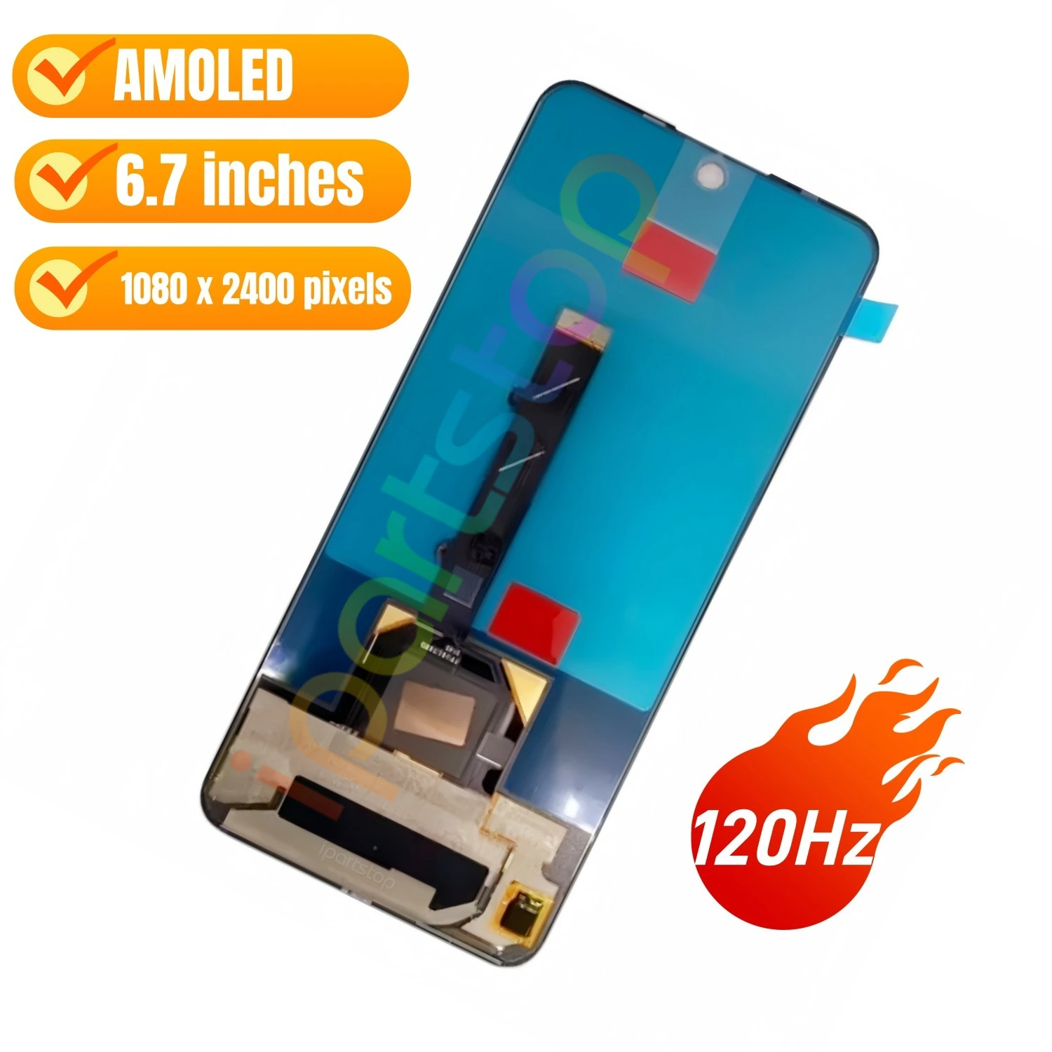 iParts Replacement New Display for Tecno Camon 18 Premier CH9 CH9n AMOLED 120Hz Touch Screen Digitizer Assembly OEM Parts