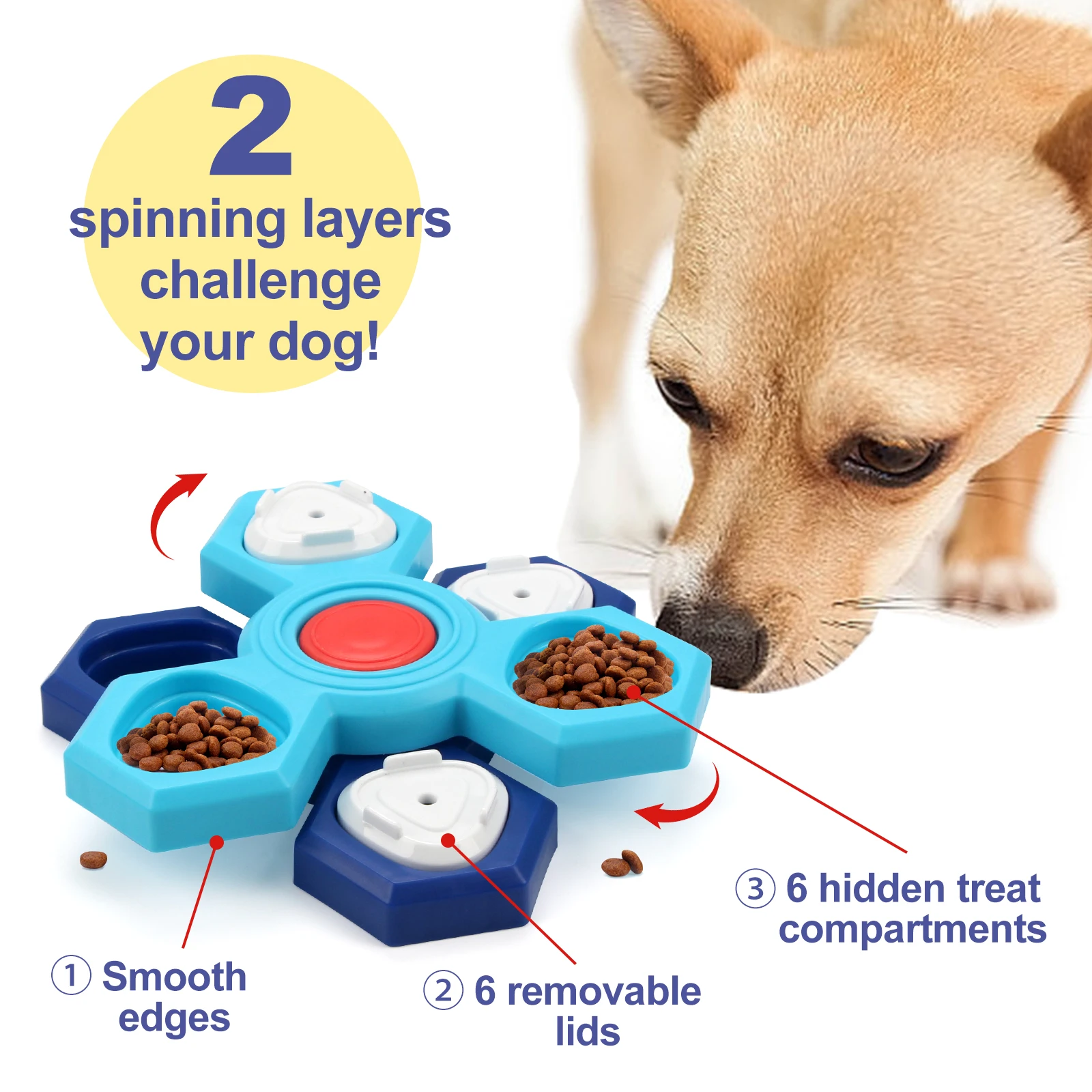 Hund Puzzle Spielzeug interaktive Behandlung Abgabe Haustier Slow Feeder für kleine große Hunde Welpen Anreicherung iq Training Hund behandeln Puzzle