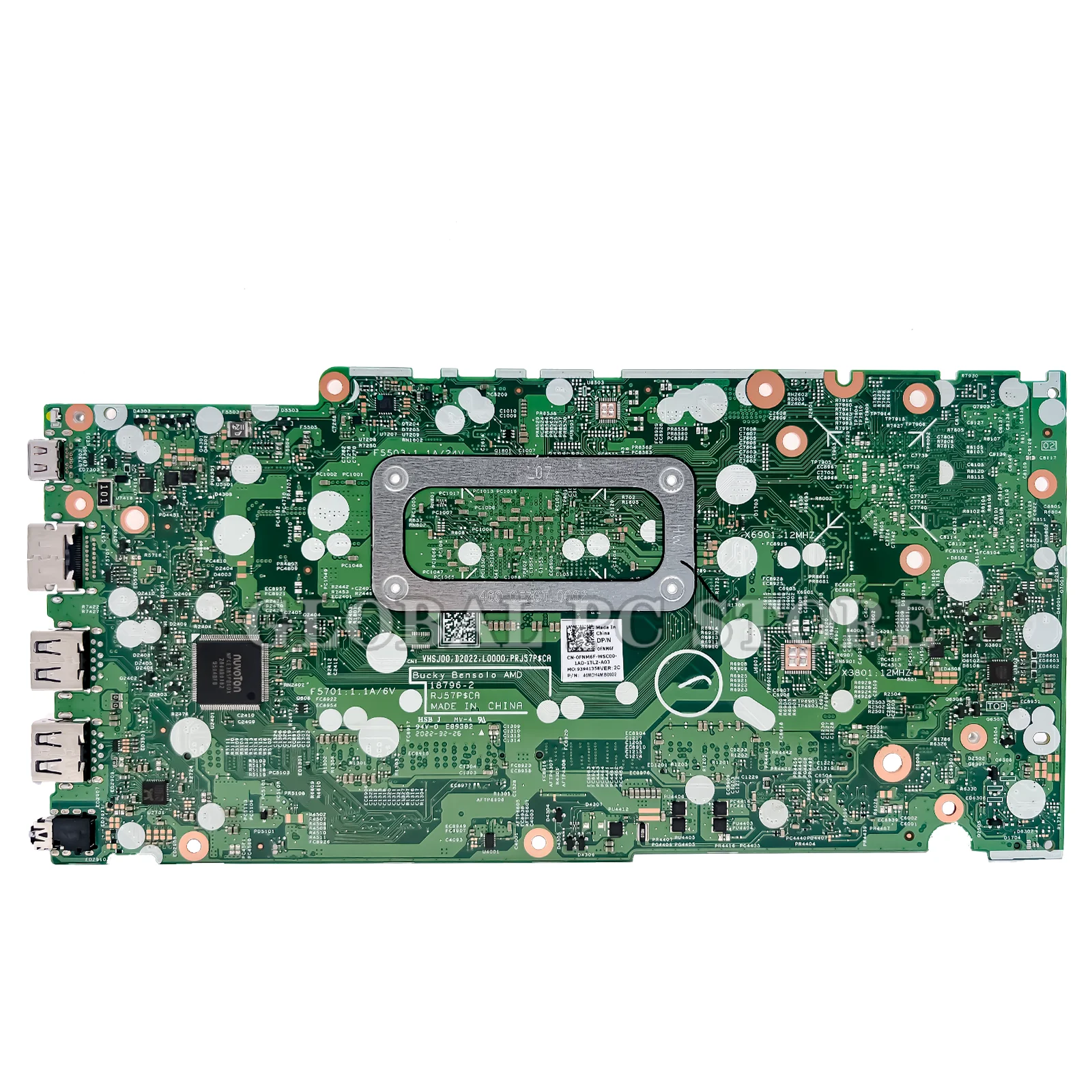 KEFU 18796-2 Mainboard For Dell Inspiron 14 5485 15 5585 Laptop Motherboard R3 R5 R7 3th Gen UMA