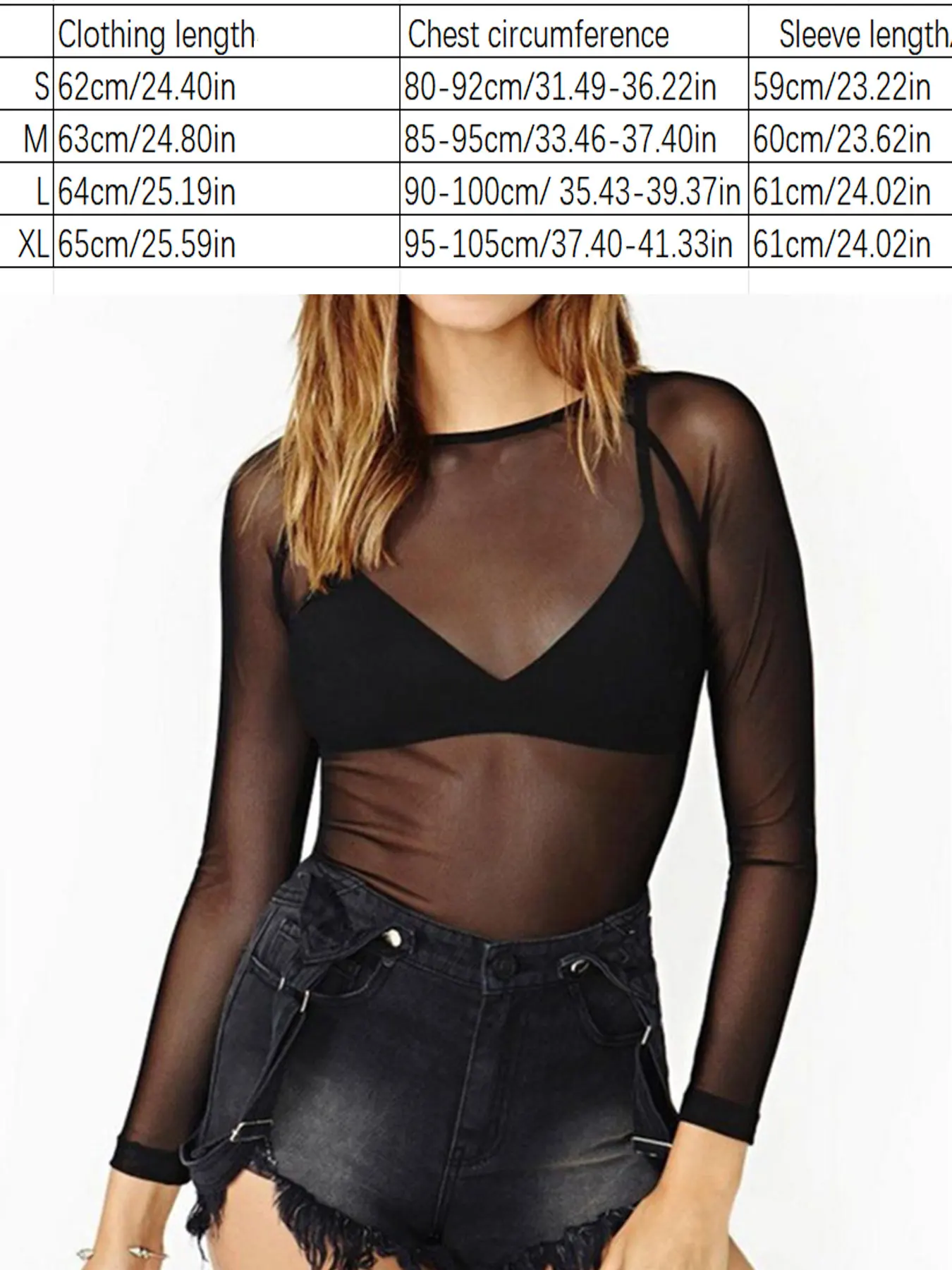 Spring and autumn black full-transparent mesh undershirt long-sleeved sexy perspective thin-style mesh super-elastic yarn shirt