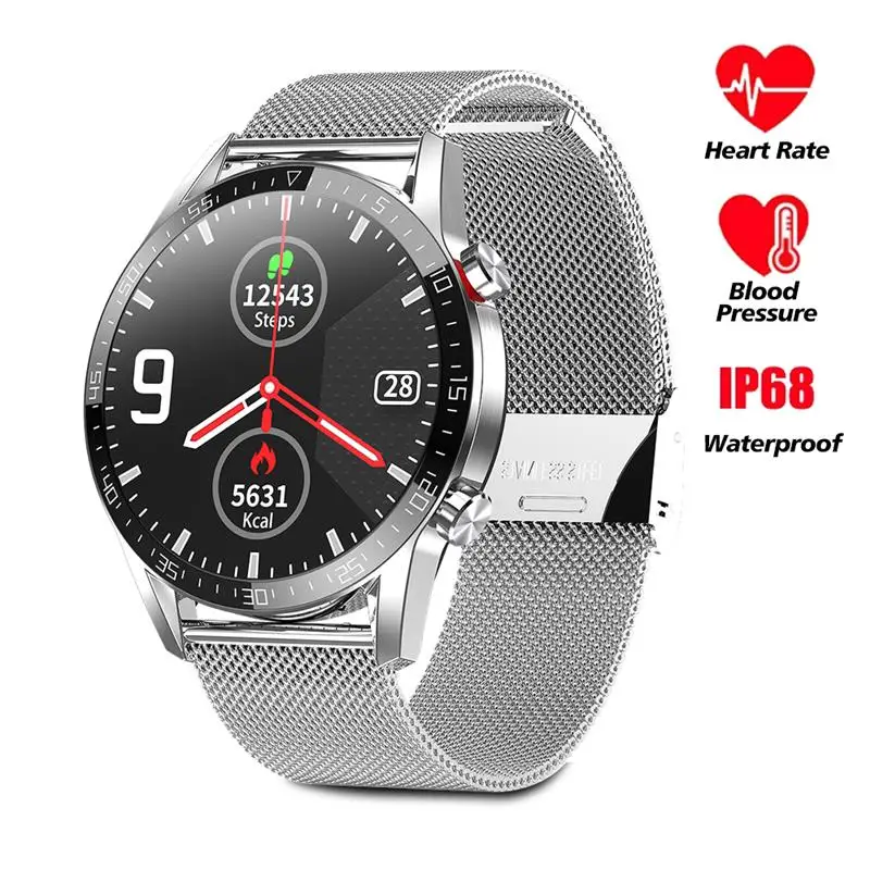 Sports Smart Watches BT Call Men Business SmartWatch IP68 Waterproof ECG PPG Blood Pressure Phone Bracelet Fitness PK L7 L16