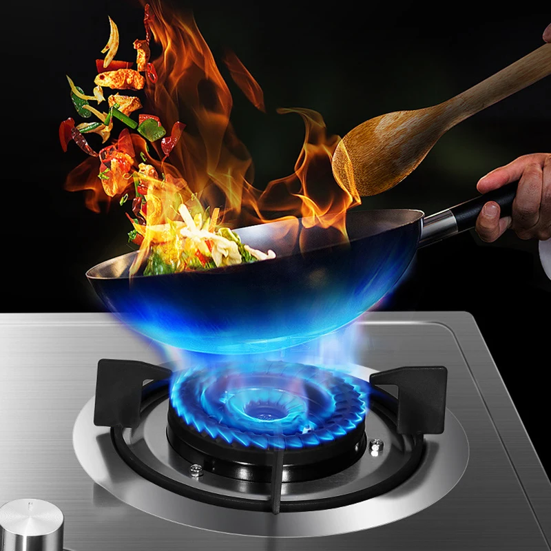 Stainless Steel Gas Stove Double Stove Household Multiple Protection Copper Fire Cover Fierce Fire Natural Gas Stove