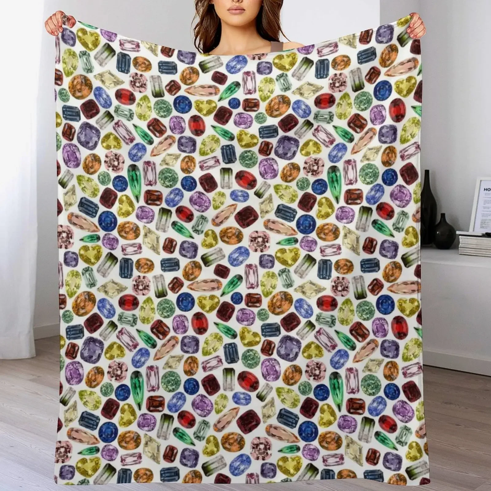 

gemstone pattern no.1 Photos Throw Blanket Soft Cozy Blanket for Pet Kids Adults