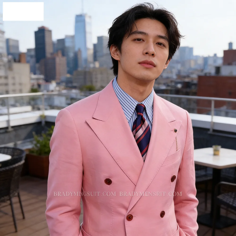 Men's Pink Double B…