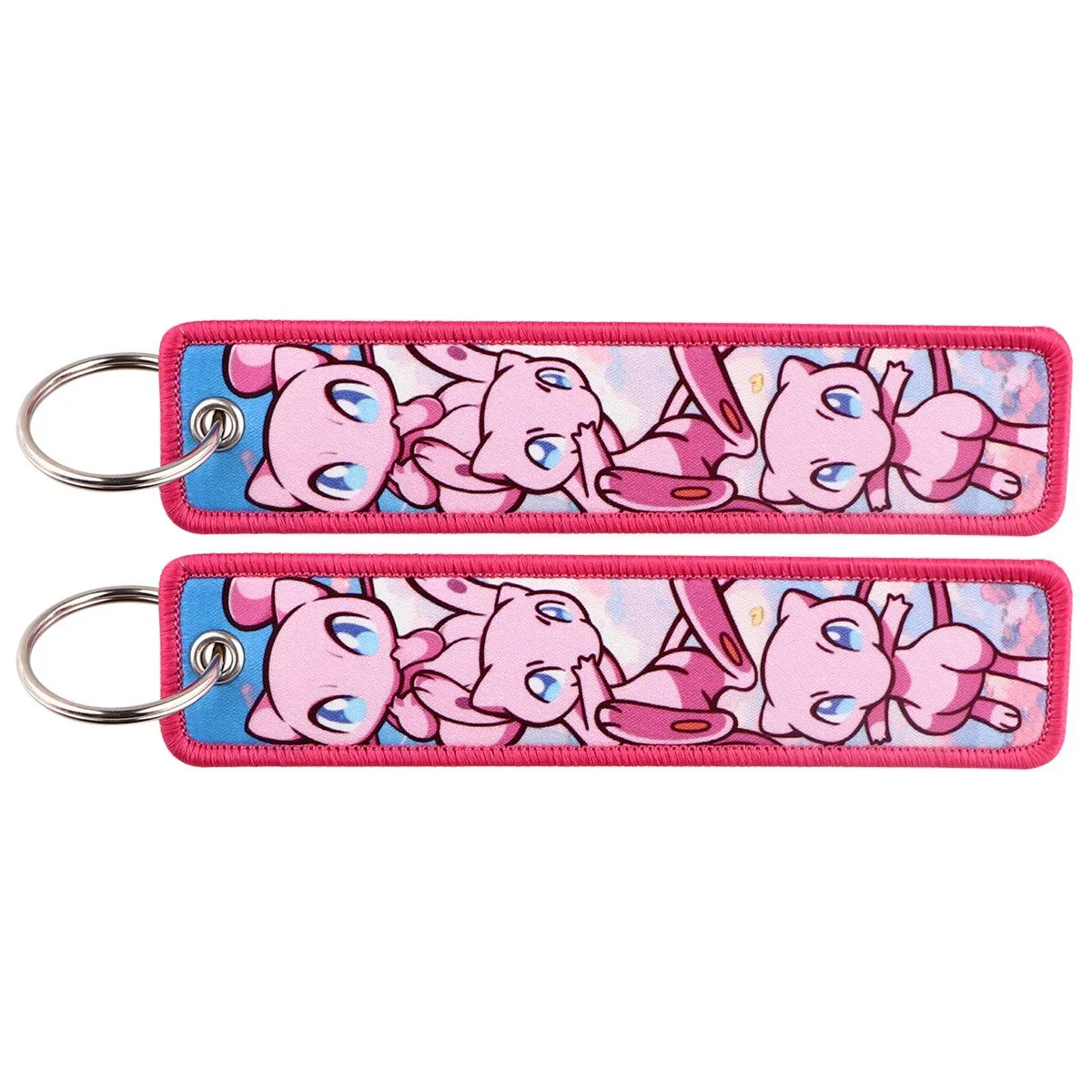 Pokemon Anime Stickerei Schlüsselanhänger Schlüsselband Jet-Tag für Autos Motorräder Rucksack Schlüsselring Anhänger Schmuck Anime Fan Zubehör