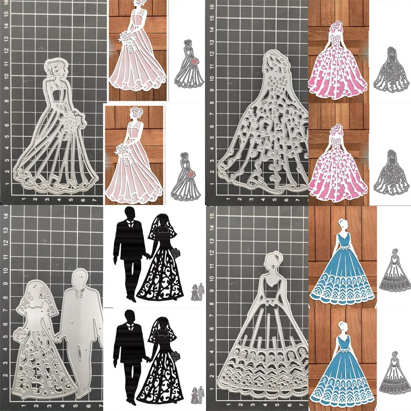 

Wedding Bride Princess Girl Metal Cutting Dies Stencil Scrapbook Diy Album Stamp Paper Card Embossing Decor Craft Knife Mould